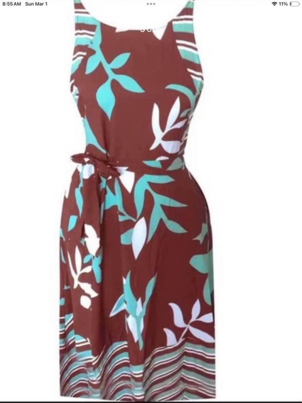 Ladies size XL Tropical Print dress 10.00